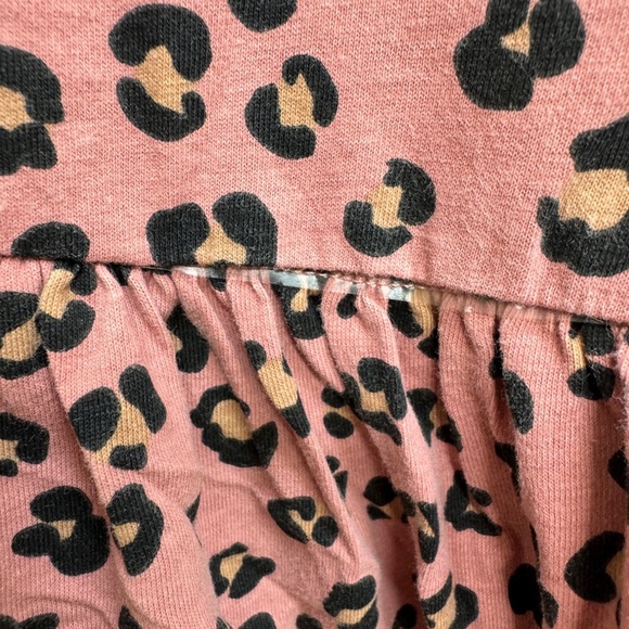 H&M 3T/4T Girls Leopard Pleated Tank Top Sleeveless Dress - Picture 3 of 5